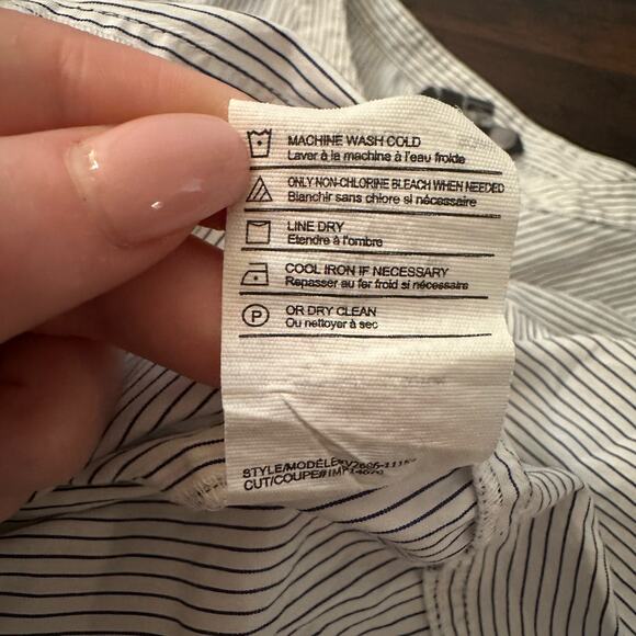 Vince. blue & white striped cotton tunic top size M - Picture 9 of 12